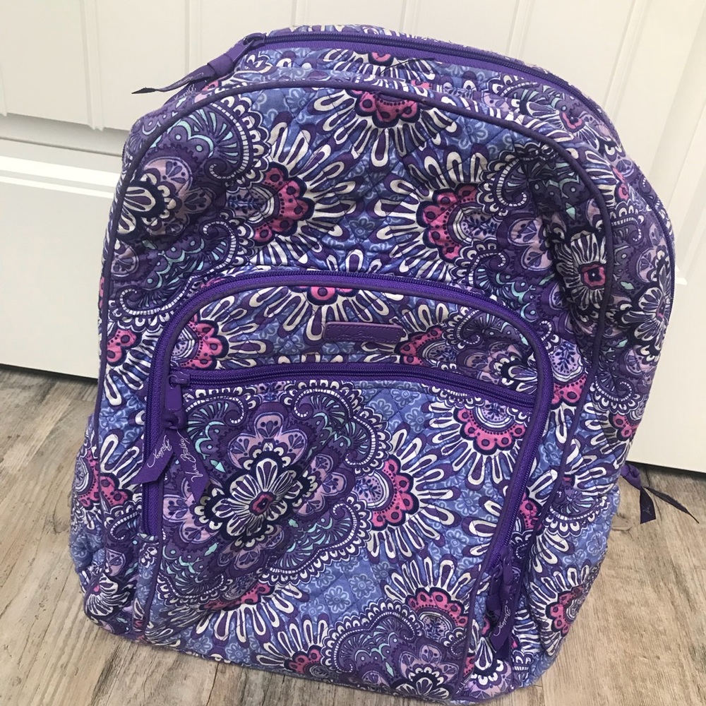 Vera Bradley Lilac Tapestry Campus Backpack